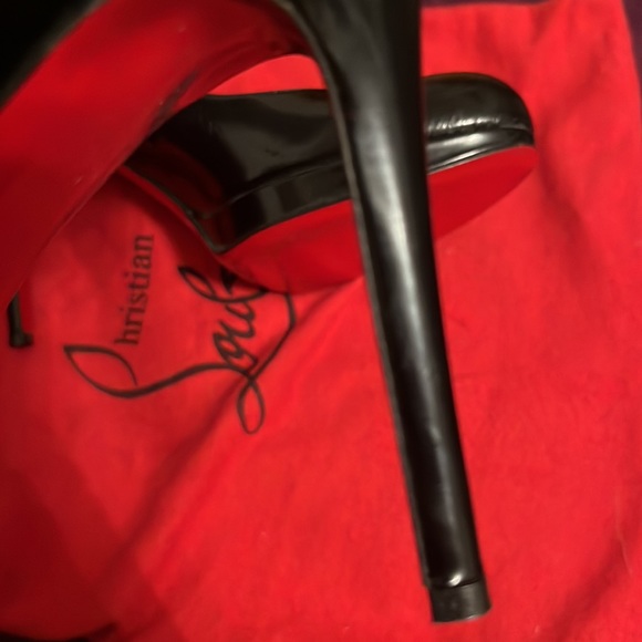 CHRISTIAN LOUBOUTIN BLACK SIMPLE PUMP ,120 mm size 9. - Picture 5 of 10